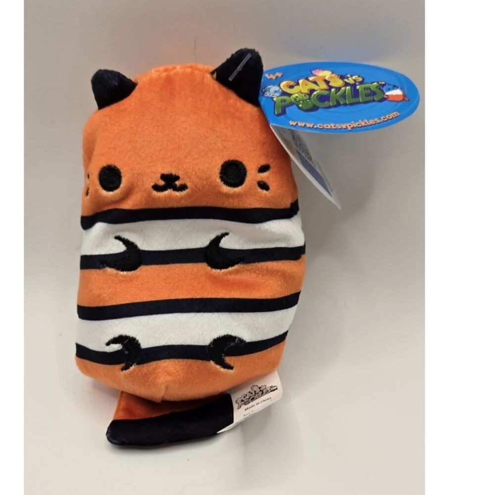 Cats vs Pickles #128 Ne‑Meow – Teal Wave – Rare Ninja Cat Bean Plush – CVP NWT!